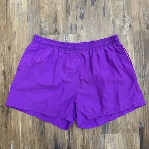 VTG 80s 90s Retro Purple Drawstring Board Shorts Swim Trunks